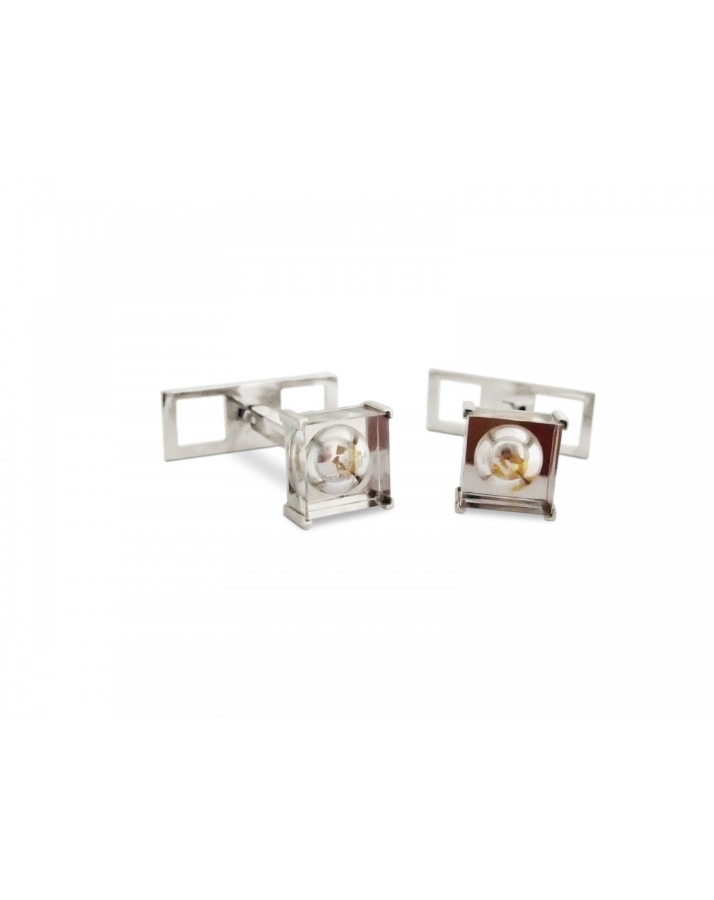 Cufflinks White gold, crystal and...