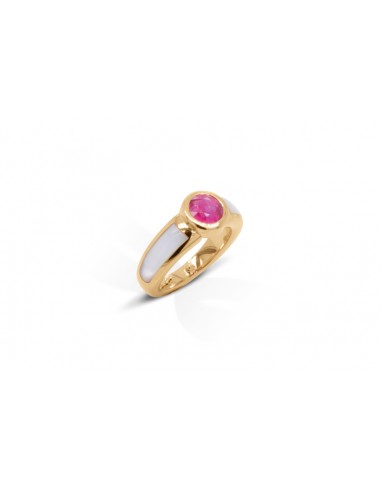 Ruby and pearl ring